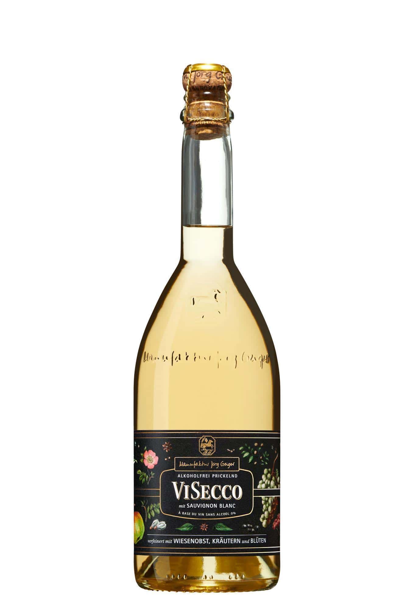 Eine Flasche ViSecco mit Sauvignon Blanc